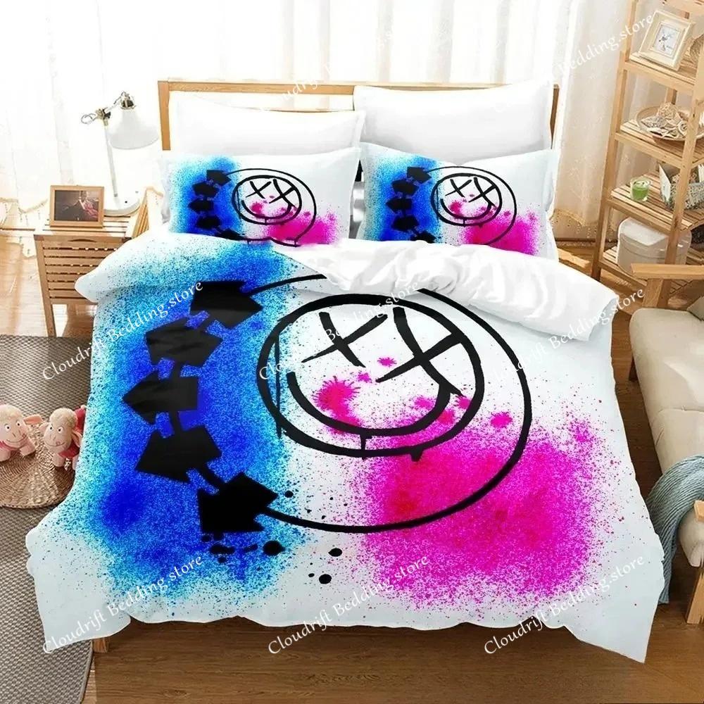 3D Tištěná Hudební Skupina B-Blink-182 Ložní Souprava Chlapci Dívky Twin Queen King Size Povlak na Peřinu Povlak na Polštář Postel chlapci Dospělí Domácí Textil