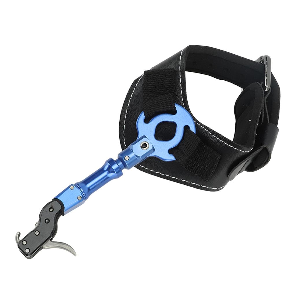 Bogenschießen Release-Hilfe 360 Grad Drehung Verstellbarer Handgelenkriemen Schwammpolster Compoundbogen Release-Hilfe für Bogenschießen im Freien