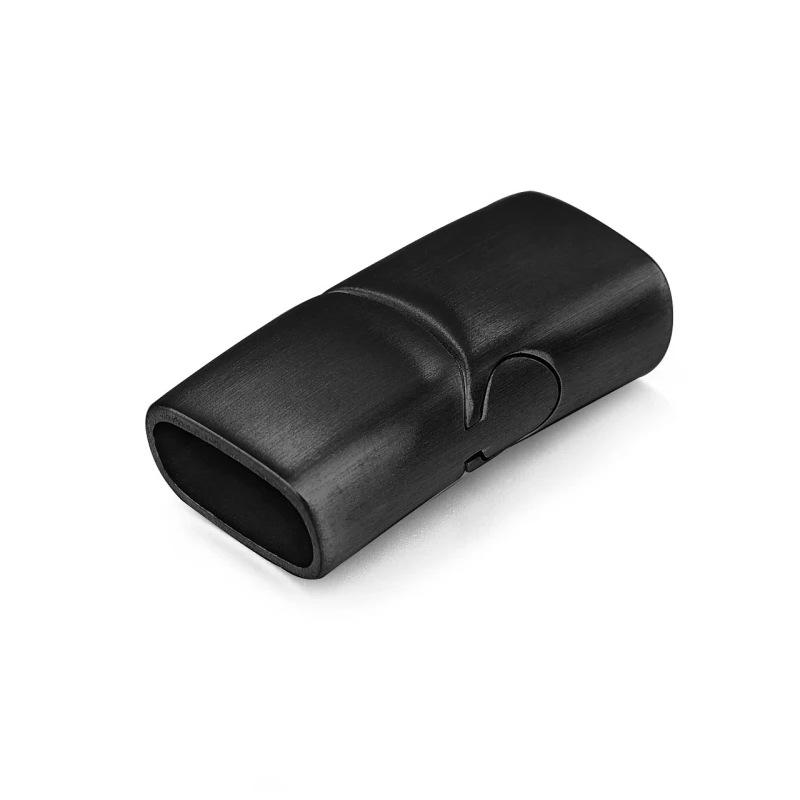 316 Stainless Steel Magnetic Clasp Leather Bracelet, DIY Jewelry Accessory, Flat Buckle Woven Cord.