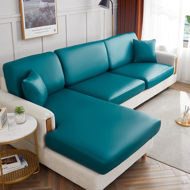 Solid Color Waterproof Elastic Sofa Cover - Modern & Simple Design