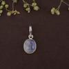 Oval Cabochon Moonstone Pendant Solid 925 Sterling Silver Gemstone Pendant Without Chain Jewelry For Women or Girls - 10.87 Gms
