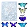 6 otvorů kreativní diy ručně vyráběný motýl přívěsek krystal epoxidová pryskyřice formy příslušenství silikonová forma diy šperky odlévání