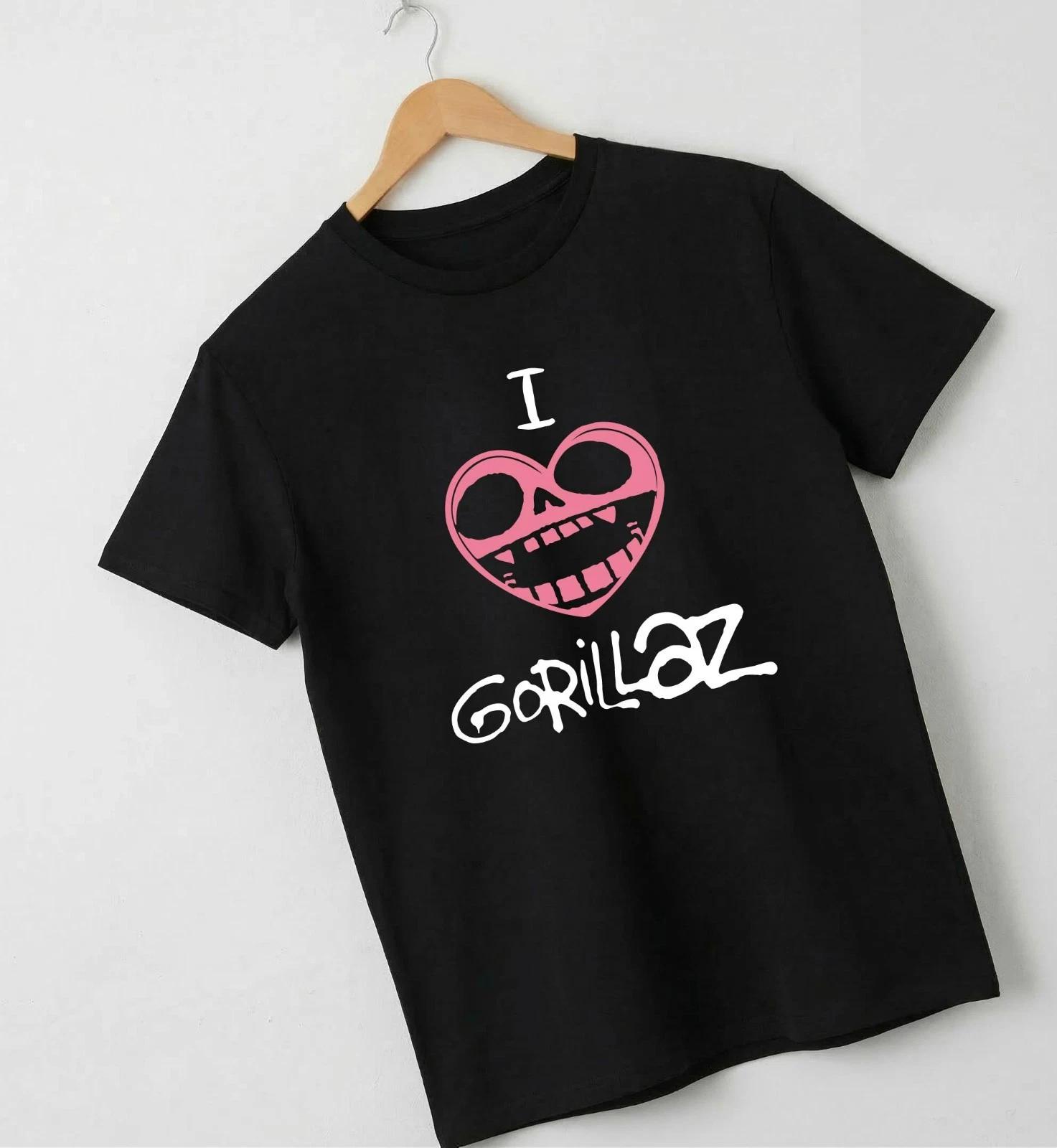 Gorillaz Band T-Shirt Bonesy I Love Gorillaz Men s 2026 TOUR S