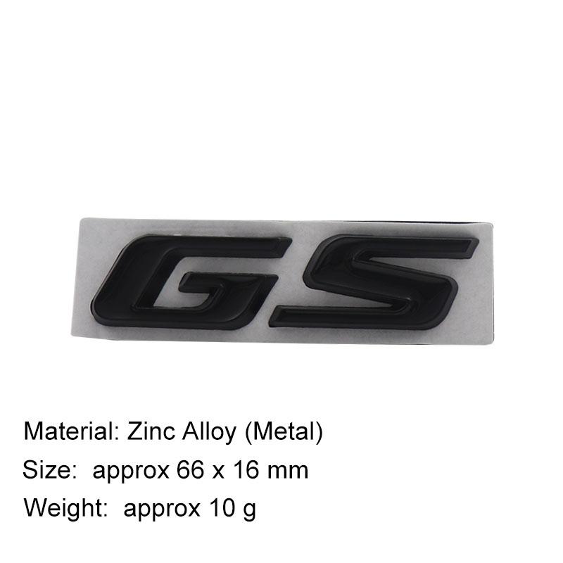 3D GS Logo Sticker Tail Bumper Badge Auto Rear Trunk Emblem Accessories