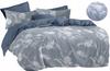 3-piece Bedding Set 160x200 + Pillowcases, Cotton Satin Leaves