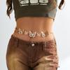 Body Belt for Women Nightclub Jewelry Butterfly Waist Chain Punk Alloy Sexy Belly Chain Bikini Body Waist Chain