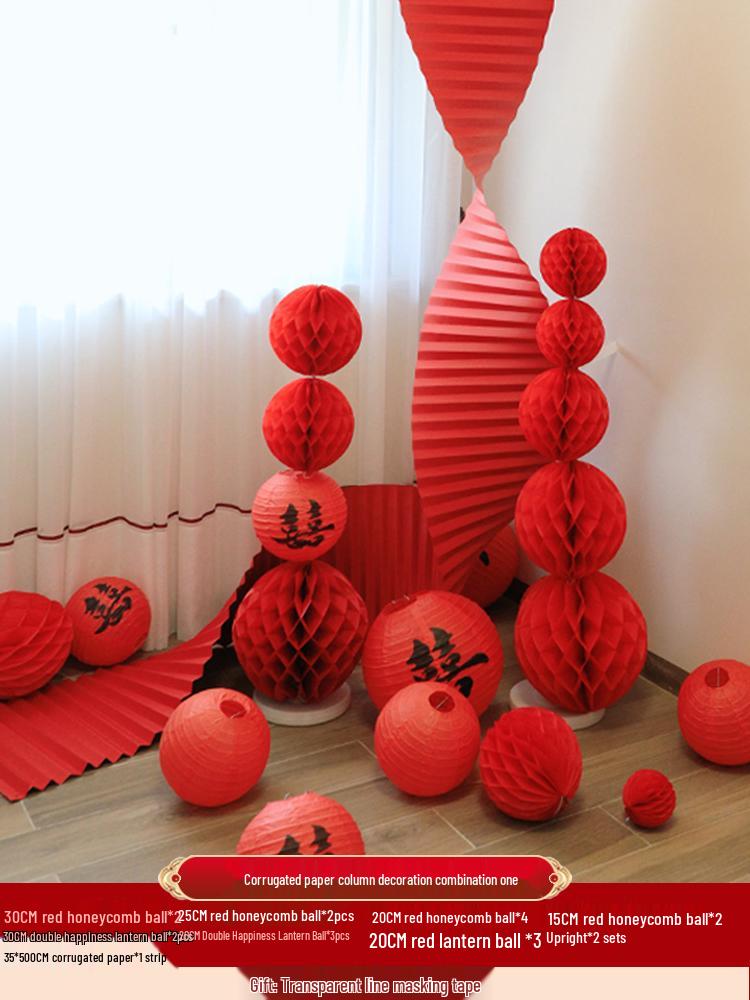 Festive Corrugated Paper Waves: New Year & Wedding Venue Decor