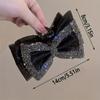 Elegant Rhinestone Bow Shark Hair Claw, Luxury Versatile Large Hair Clip for Daily & Party Occasions