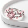 Eleganter Blüte Kristall Ring Licht Luxus Finger Schmuck Süßer Strass Ring Mädchen