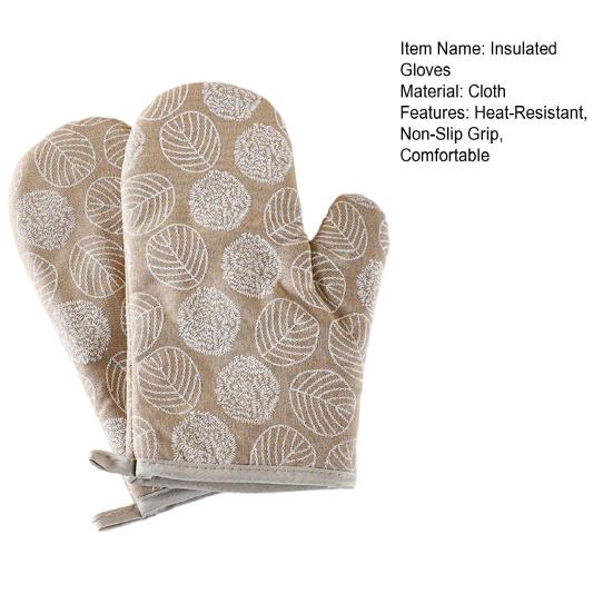 2Pcs Heat Resistant Oven Gloves Non-Slip Silicone Mitts for Baking Grilling Microwave Cooking Gloves for Hot Dishes