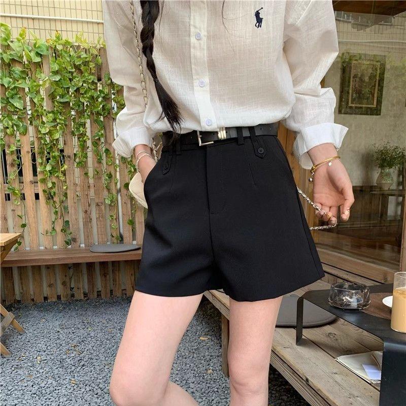 

Chic High-Waist A-Line Wide-Leg Shorts for Women - Spring/Summer 2026 Petite Flattering Hip-Covering Slimming Design XS 70-85 lbs