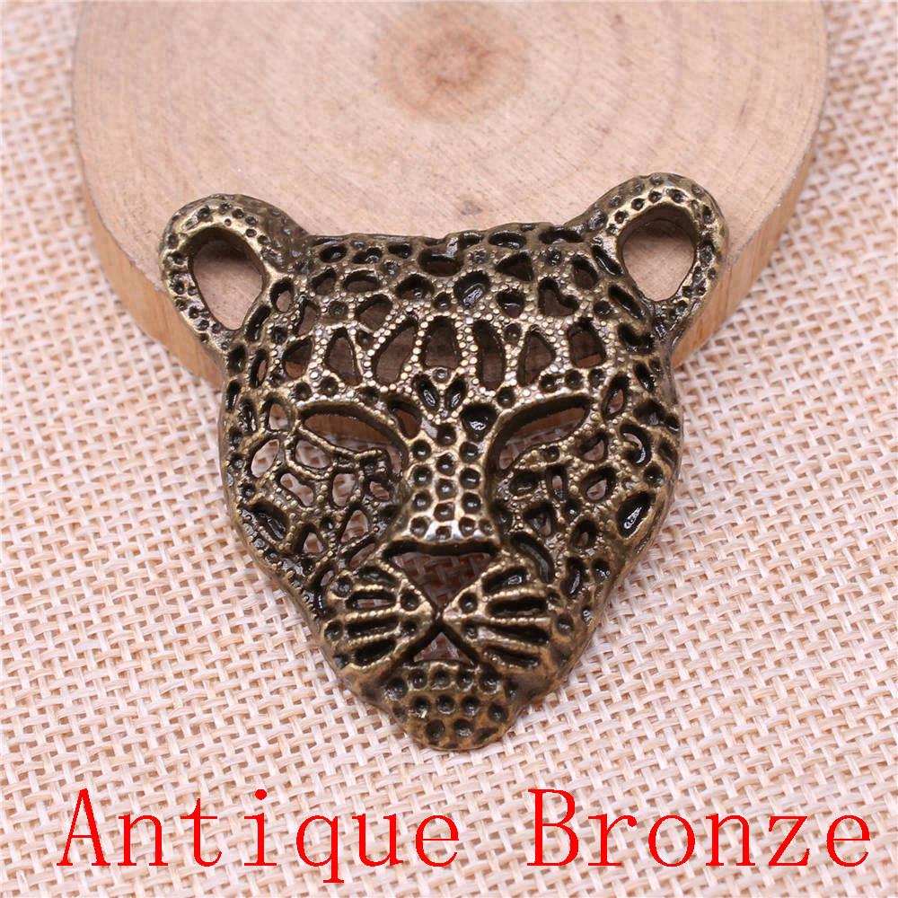 Tiger Lion Wolf Fox Charms Pendant For Bracelet Necklace Jewelry Making Craft Findings