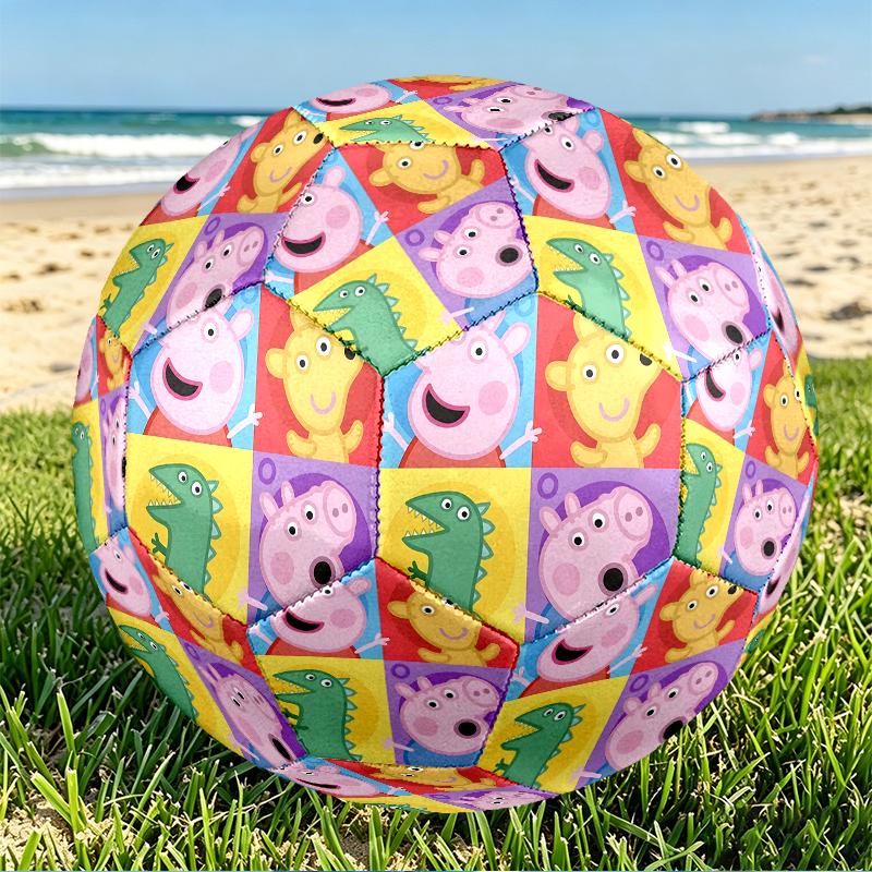 Peppa Pig Print Size 5 Soccer Ball, PU Wear Resistant Football for Match Training and Daily Practice, Birthday Gift for Soccer Fans