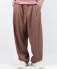 Deumakeu M Stripe Chicano Wide One-Tuck Pants -Brown