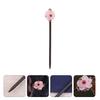 FRCOLOR Wooden Hairpin, Floral Pattern, Single Hairpin, Japanese Style Accessory, Hair Clip, Hair Ornament for Coming-of-Age Ceremony, Kimono,