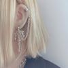Punk Vintage Women Earrings Metal Chain Cross Heart Personalized Hip Hop One Pieces Ear Bone Clips Party Jewelry Gifts