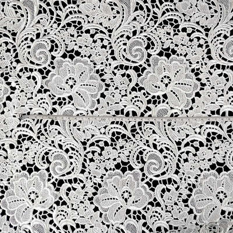 Water-soluble Lace Embroidery Cloth, Hollow Embroidery Fabric, Polyester Silk Embroidery Full Width, Flower Fashion Fabric Accessories