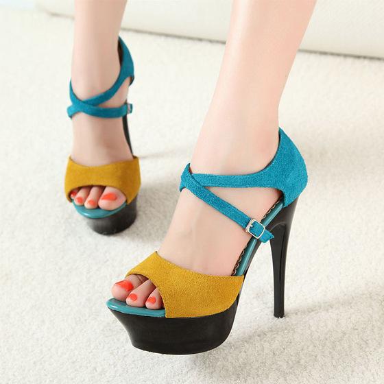 

15 см корейская принцесса, милый бант, металлическая цепочка, тонкий каблук, босоножки со стразами на высоком каблуке 46 жёлтый