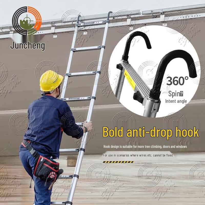 Jūnchéng Telescopic Aluminum Alloy Folding Ladder with Hook