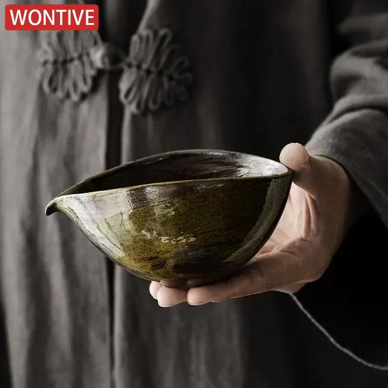Coarse Pottery Matcha Chawan Tea  bowl Accessories Japanese Matcha Mixing Bowl Kitchen Tools  Matcha Whisk  Ceramic Tea bowl