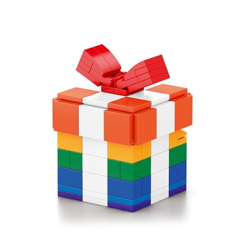 Geschenkbox für Weihnachten Geschenkbox zum Geburtstag Geschenkbox zum Valentinstag Selbstverriegelnde Bausteine Spielzeug