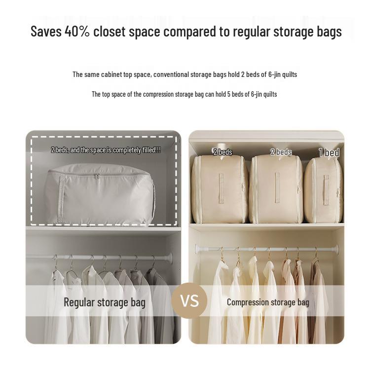 See-through Down Jacket Storage Bag: Large Capacity Vacuum-Pack for Travel & Moving