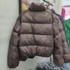 Autumn and Winter New White Duck Down Bread Jacket Down Jacket Women's Long-sleeved Short Thickened Stand-up Collar Jacket Versatile
