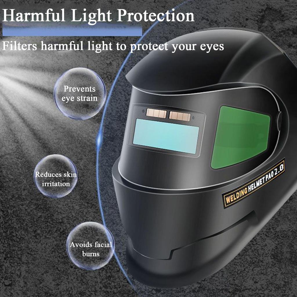 Auto Dimming Welding Helmet Professional Welding Guard Soldering Face Cover For Farm Tool Repairers Sculpture Projects