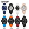 Sanda Unisex Korean Style Sport Waterproof Quartz Watch - Silent Large Dial for Men & Women