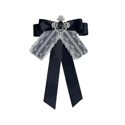 Fabric Lace Bowknot Brooches For Women   Corsage Shirt Collar Pin Luxulry Jewelry Accessories