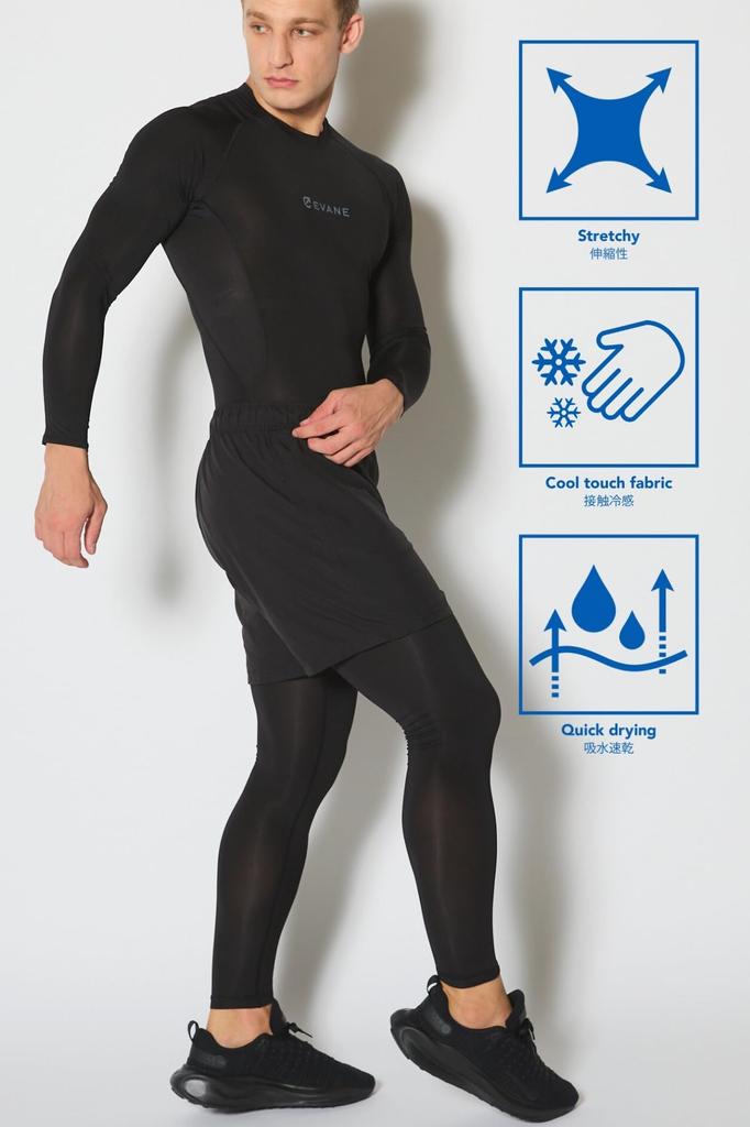 EVANE Compression Workout Tights (M, Black)