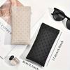Portable Squeeze Top Sunglass Case - Leather Soft Sunglasses Case Easy To Use Eyeglasses Case Pouch