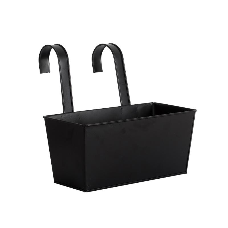 Cross-Shaped Hanging Iron Flower Pot for Indoor/Outdoor Garden Fence Decoration