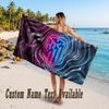 Atletico Madrid FC Design Beach Towel Custom Text Large Towel for Beach Vacation