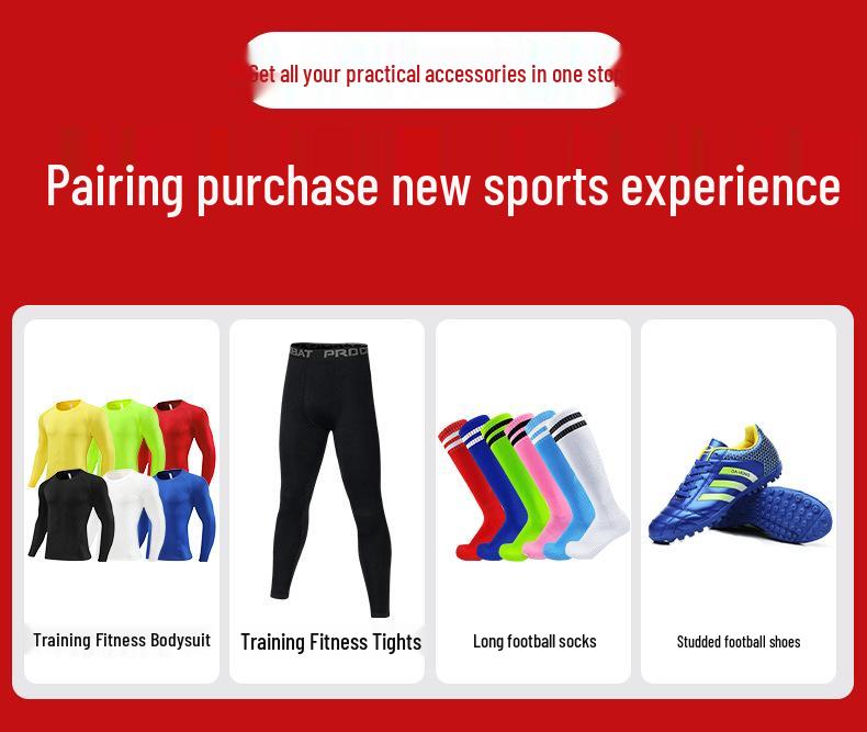 Adult Men's Double Layer Football Shin Guards and Calf Protector Socks