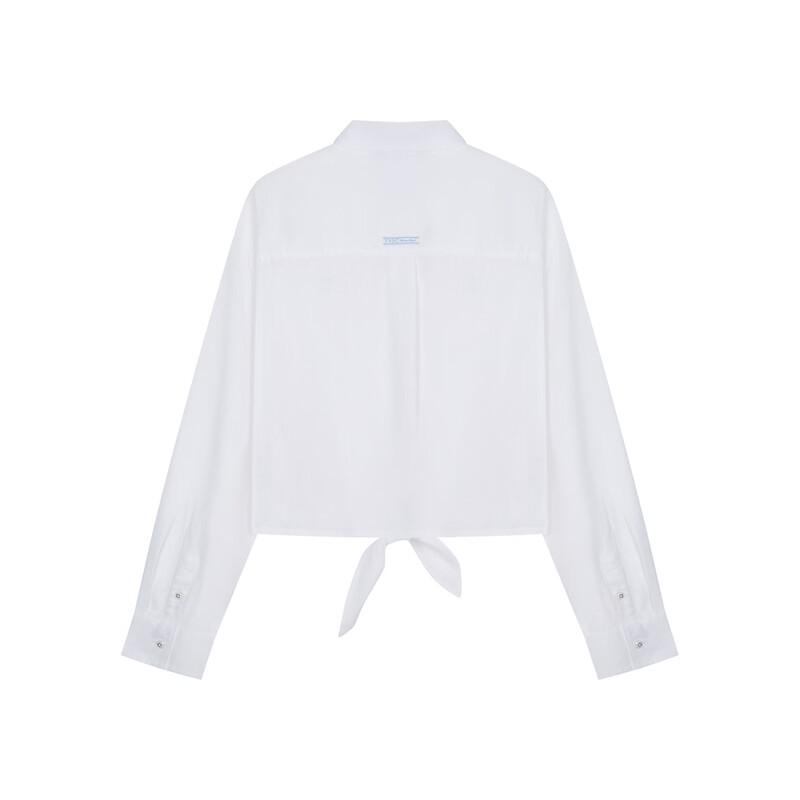 Teenie Weenie Women's Chic Knotted Long Sleeve Shirt