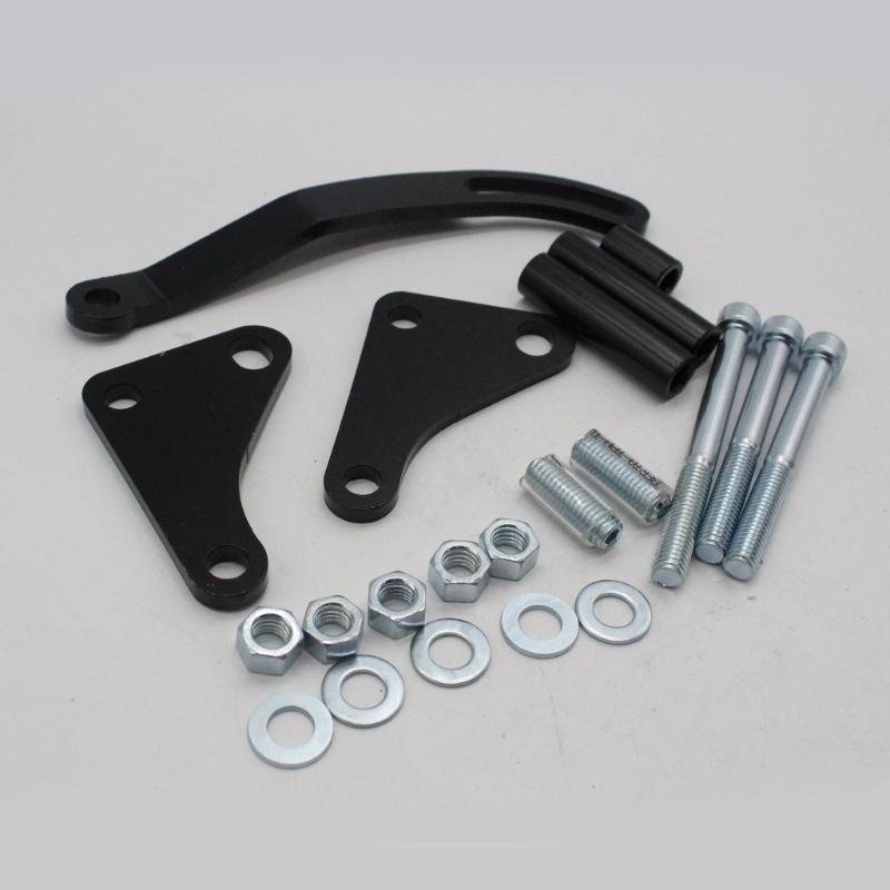Adjustable Power Steering Pump Bracket Alternat Generator Bracket Kit Compatible for SBC Saginaw 327 350 Mounting Holder