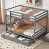 Bunk Bed Loft Bed 140x200 Cm, Side Rails, Safety Ladder, Drawers, Storage Space, Children's Room/Adults, Robust Construction