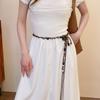 Vintage ethnic wind wood bead woven fringed waist chain bohemian belt clothing