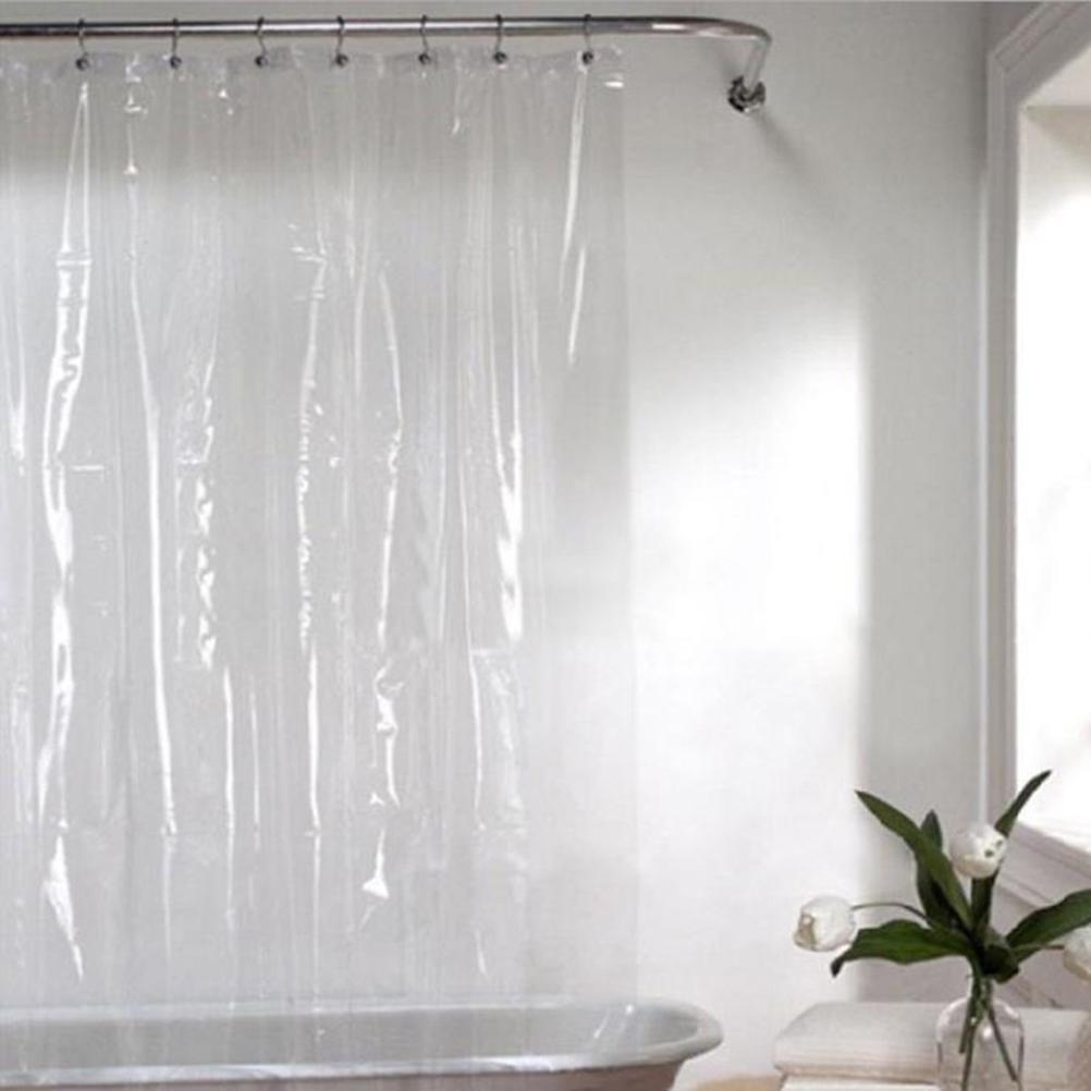 Transparent PEVA Shower Curtain Liner with Wighted Magnet Mold Resistant Waterproof Bathroom Bath Shower Curtain