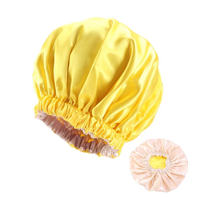 Women's double-layer color round hat sleeping hat headscarf hat beauty and hairdressing tools postpartum