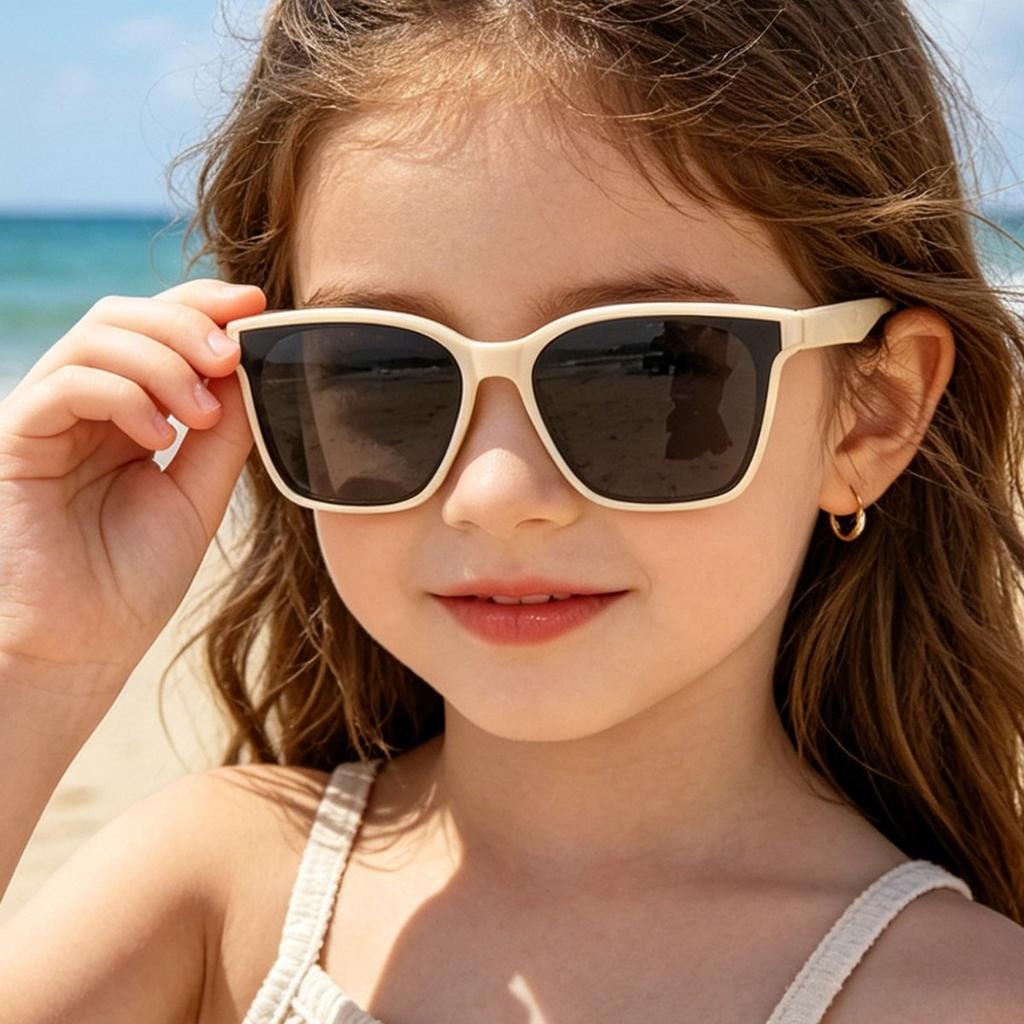 Rennes new children's large box fashion versatile sunglasses outdoor travel candy-colored sunglasses