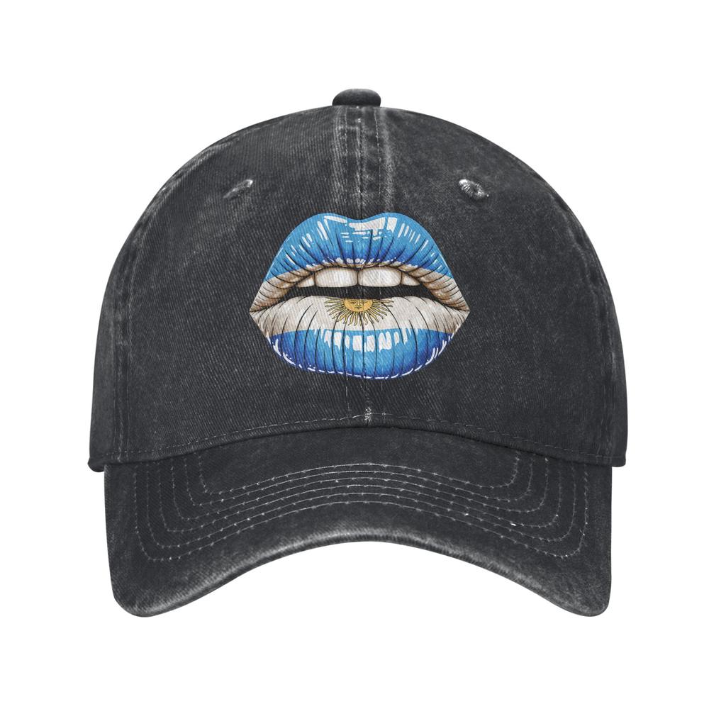 Argentina Flag Lips Casual Baseball Cap For Unisex Adult Summer Tennis Skate Trucker Hat Streetwear Breathable Baseball Caps