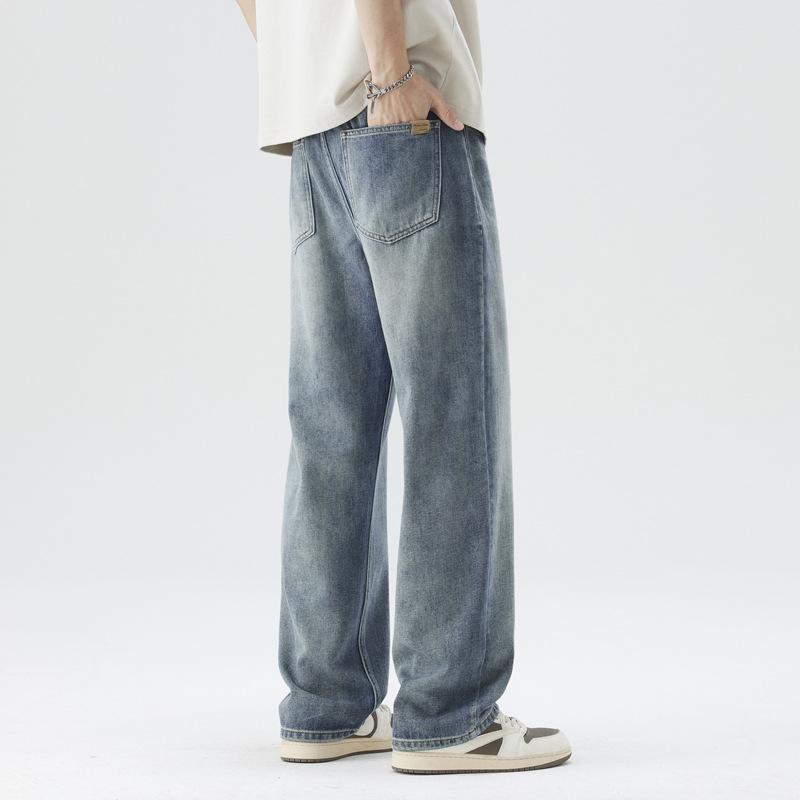 New Japanese Loose Straight High Street Retro Jeans Trousers In Spring and Summer