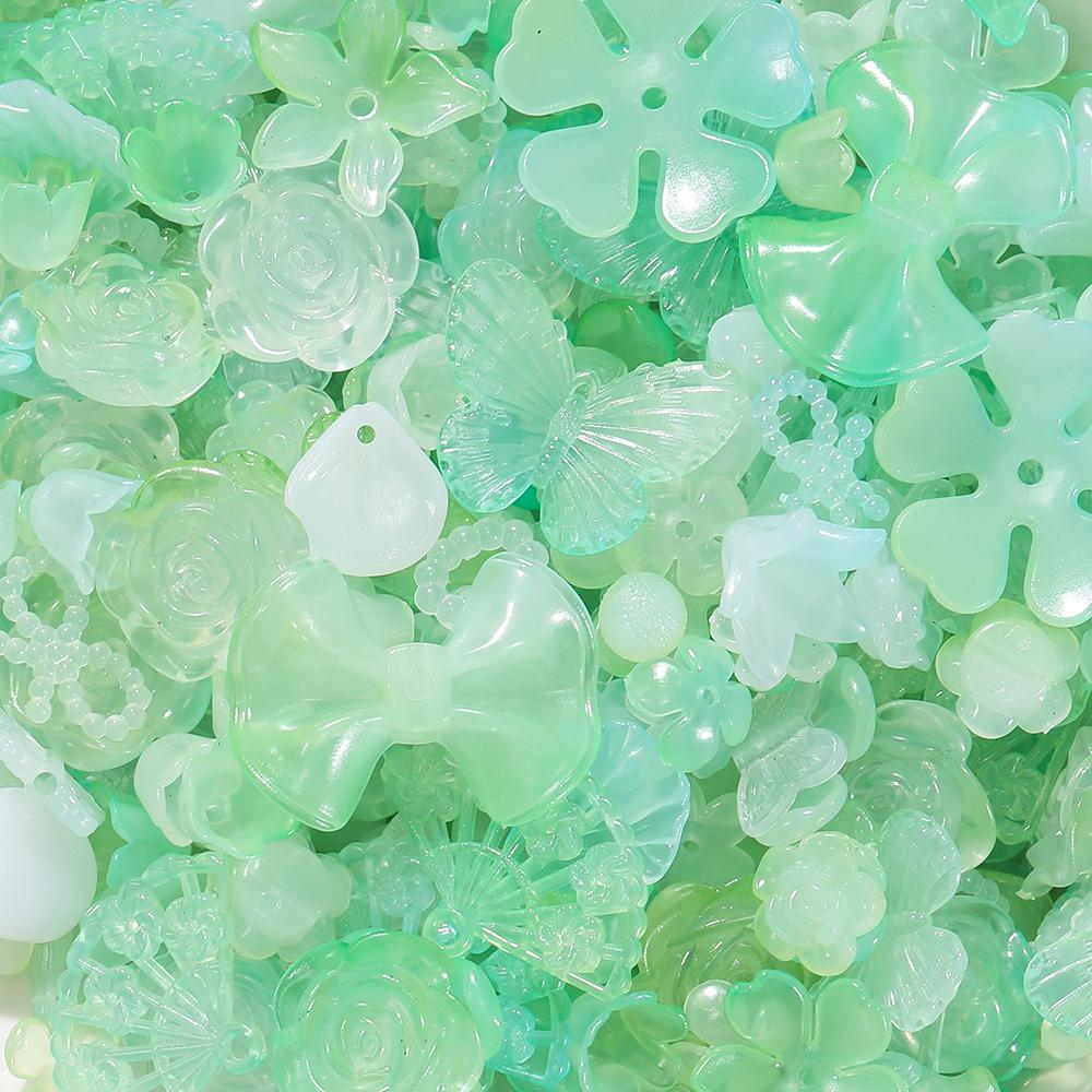 

30g/Lot Colorful Mixed Butterfly Fan Acrylic Beads Spacer Loose Bead for DIY Necklace Bracelet Jewelry Making Accessories