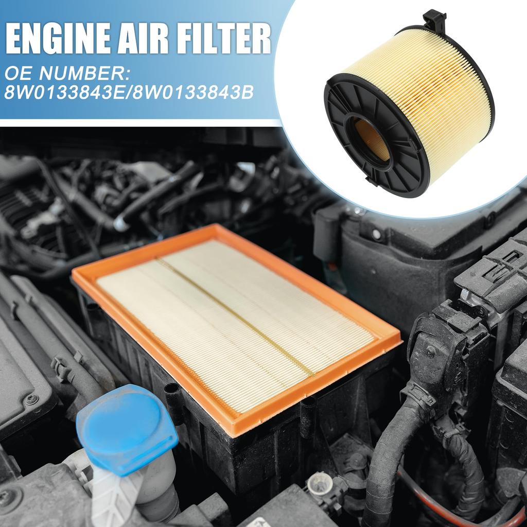 Ein ABSOPRO Motorluftfilter Nr. 8W0133843E/8W0133843B Luftstrom Ansaugfilter Passt für Au di A4 2.0L 2017-2020