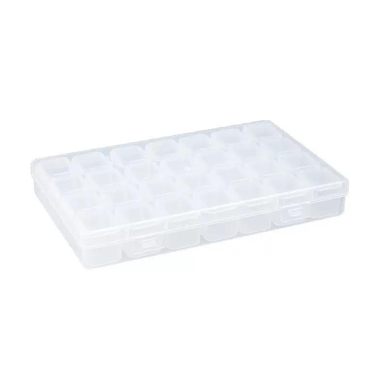 Transparent PP Storage Box with Lid for Small Parts and Jewelry