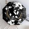 1 PC Automatic Folding Umbrella - Collingwood Football Club Pattern, Portable & Foldable Design with 8 Ribs, Christmas Birthday Gifts