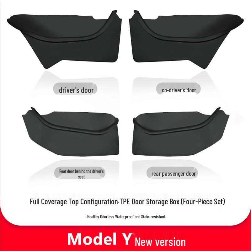 Tesla Model Y Model 3 Türschlitz-Aufbewahrungsbox mit Samtpads zum Schutz
