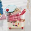 Dustproof Eye Shadow Storage Box Plastic Earrings Ring Box Rotatable Makeup Brush Holder  Vanity